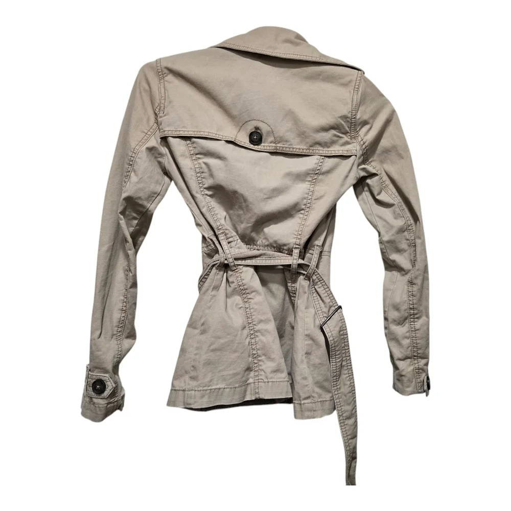 Abercrombie Kids Girls Medium Tan Belted Double Breasted Trench Coat
